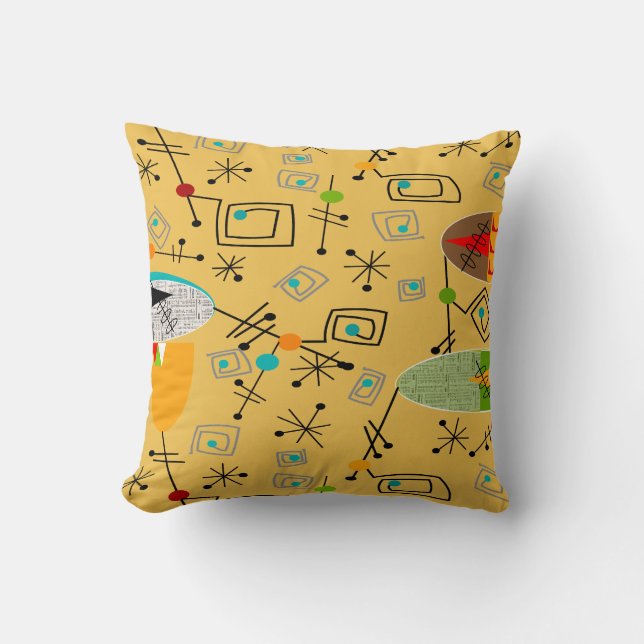 Mid-Century Modern Pillow Ovals Pattern #91 (Front)