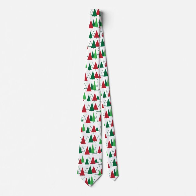 Mid Century Modern Pine Trees Tie (Front)