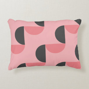 Mid-Century Modern Pink and grey  Accent Pillow