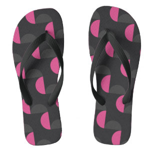 Mid-Century Modern pink and grey   Flip Flops