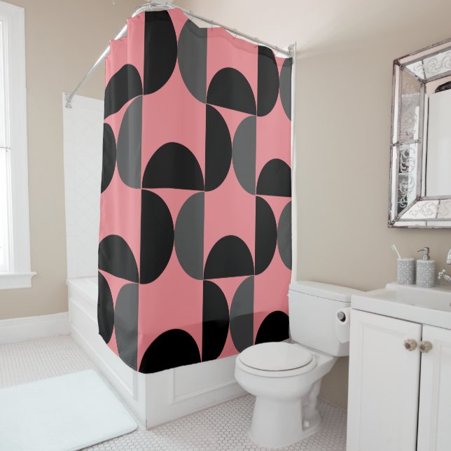 Mid-Century Modern Pink black and grey  (In Situ)