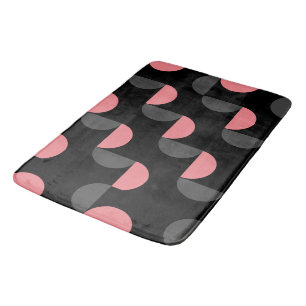Mid-Century Modern Pink black and grey Bath Mat