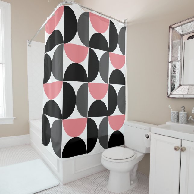 Mid-Century Modern Pink Black and White  (In Situ)