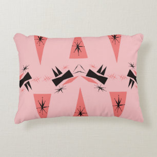 Mid-Century Modern: Pink Coral Pattern. Accent Pillow