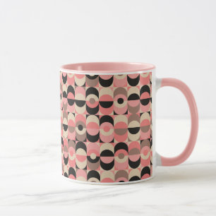 Mid-Century Modern Pink Pattern Mug