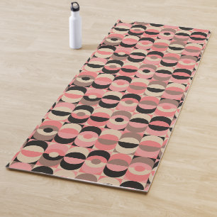 Mid-Century Modern Pink Pattern Yoga Mat