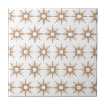 Mid-Century Modern Pink Starburst Pattern Tile<br><div class="desc">Mid-century modern inspired design featuring vintage pattern of retro pink starbursts on a white background. Simple, clean modern design. Create your own custom pattern by uploading a new image, or use the "message" button to contact the designer for help. To create your own patterned design: 1. Select personalize this template....</div>