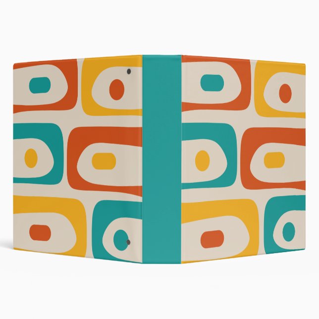 Mid Century Modern Piquet Abstract Pattern Binder (Background)