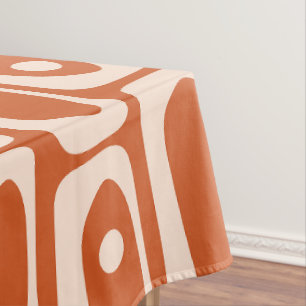 Mid Century Modern Piquet Abstract Pattern Tablecloth