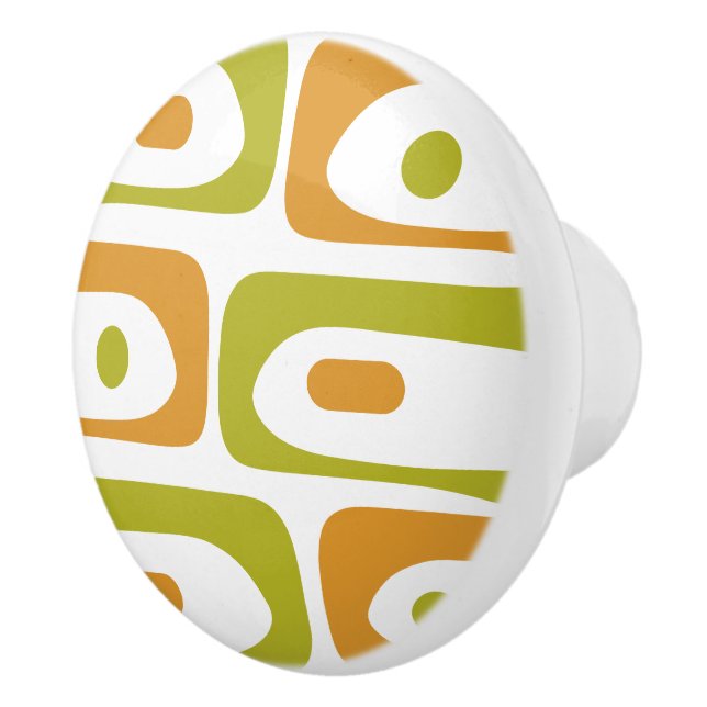 Mid-Century Modern Piquet Minimal Retro Abstract Ceramic Knob (Right)