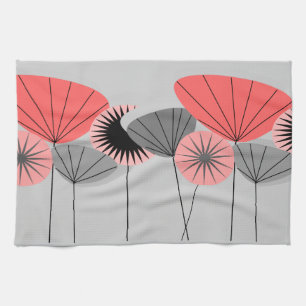 Mid-Century Modern Placemats Dandelion Clocks 2 Kitchen Towel