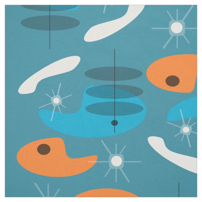 Mid Century Modern Print Fabric (Swatch)