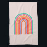 Mid Century Modern Rainbow Kitchen Towel<br><div class="desc">Abstract Retro Rainbow – Colourful Rainbow.</div>