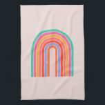 Mid Century Modern Rainbow Kitchen Towel<br><div class="desc">Abstract Retro Rainbow – Colourful Rainbow.</div>
