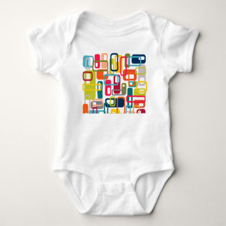 Mid-century Modern Rectangles Baby Bodysuit