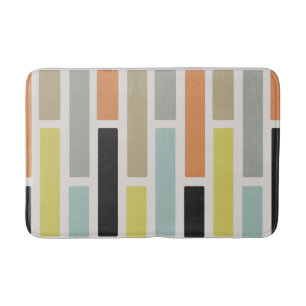 Mid Century Modern Rectangles Bath Mat