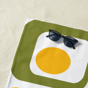 Mid-Century Modern Rectangles Beach Towel