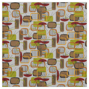 Mid-Century Modern Rectangles  Design Fabric 43