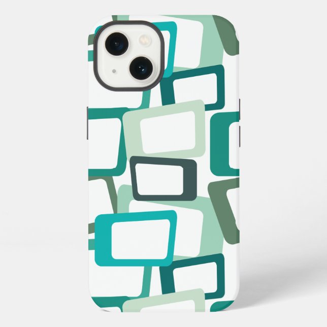Mid-Century Modern Rectangles iPhone Case (Back)