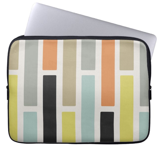 Mid Century Modern Rectangles Laptop Sleeve (Front)