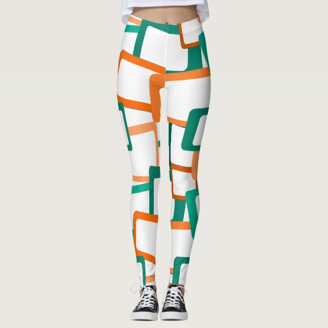 Mid-Century Modern Rectangles Leggings (Front)