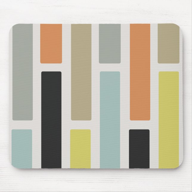 Mid Century Modern Rectangles Mouse Pad (Front)