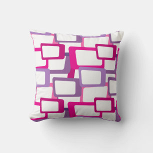 Mid-Century Modern Rectangles Throw Pillow