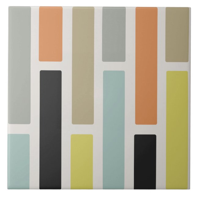 Mid Century Modern Rectangles Tile (Front)