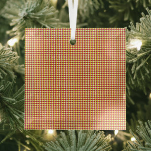 Mid Century Modern Repeat Pattern Glass Ornament