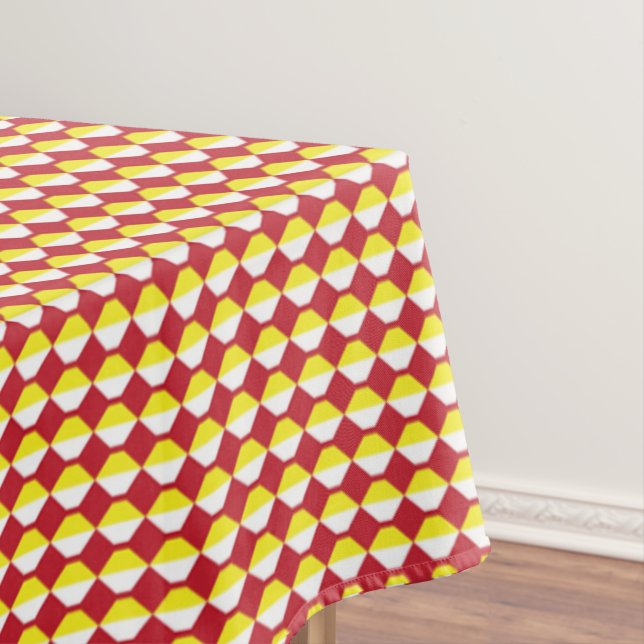 Mid Century Modern Repeat Pattern Tablecloth (In Situ)
