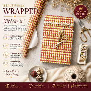 Mid Century Modern Repeat Pattern Wrapping Paper