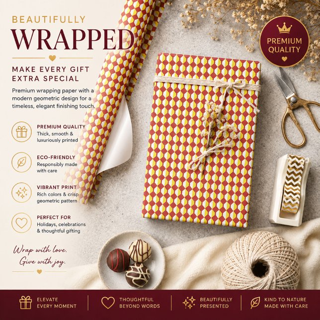Mid Century Modern Repeat Pattern Wrapping Paper (Creator Uploaded)