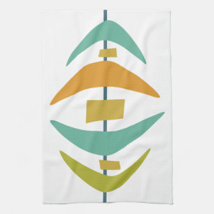Mid Century Modern Retro Boomerang Kitchen Towel
