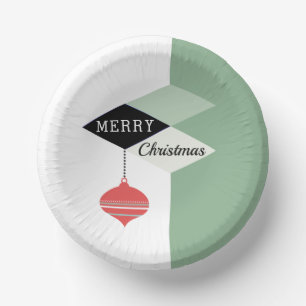 Mid-Century Modern Retro Chic Holiday Paper Plate