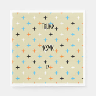 Mid Century Modern Retro Custom Text Napkin
