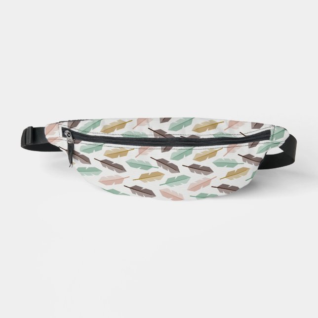 Mid-Century Modern Retro Feathers Fanny Pack (Front)