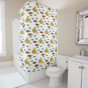 Mid Century Modern Retro Fish Swimming Pattern
