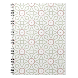 Mid-century modern retro geometric pattern notebook