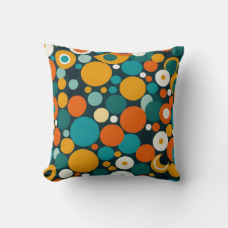 Mid-Century Modern Retro Geometric Pillow