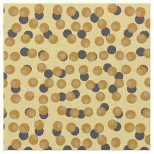 Mid-Century Modern Retro Honey Mustard Orbit Fabric