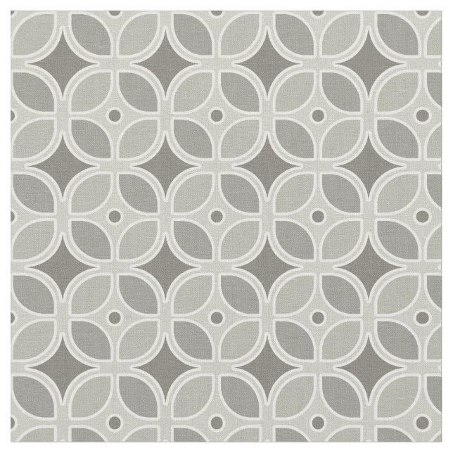 Mid Century Modern Retro Mod Square Pattern Decor Fabric (Close Up)