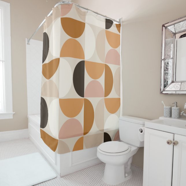 Mid Century Modern Retro Pattern Brown Earth Tones (In Situ)