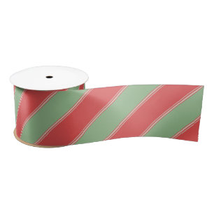 Mid-Century Modern Retro Stripes Satin Ribbon