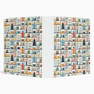 Mid Century Modern Retro Stylish Kitchen Shelves Binder