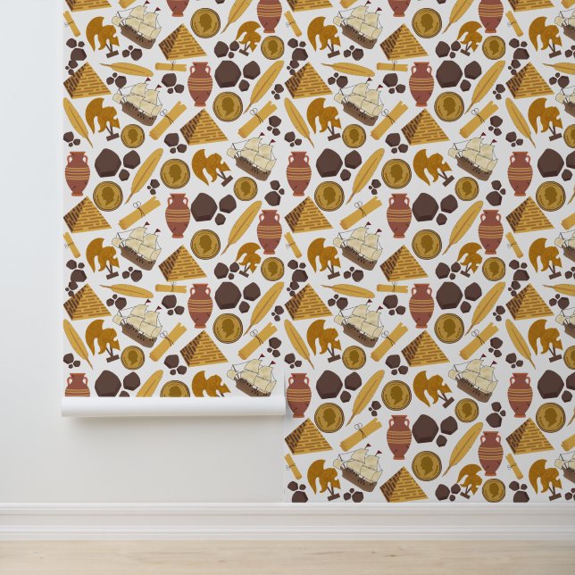 mid century modern retro Vintage Medieval Art  Wallpaper (Application)