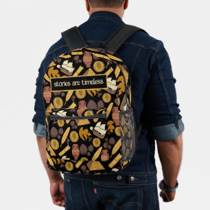 mid century modern retro Vintage Medieval history Printed Backpack