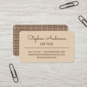 Mid Century Modern Retro Vintage Minimalist Business Card