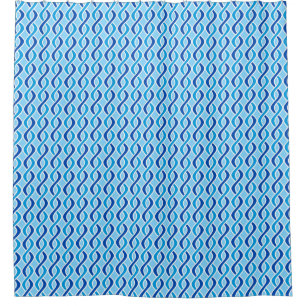 Mid-Century Modern Ribbons, cobalt & sky blue