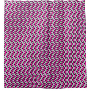 Mid-Century Modern Ribbons, pink and grey / grey