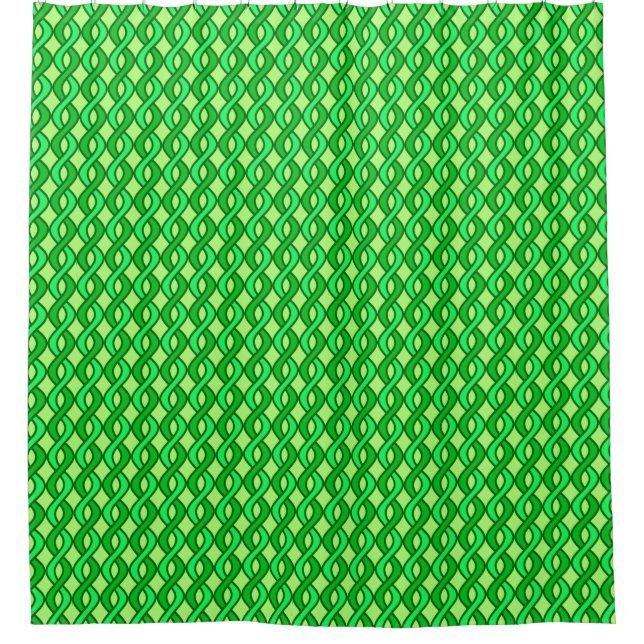 Mid-Century Modern Ribbons, shades of green (Front)